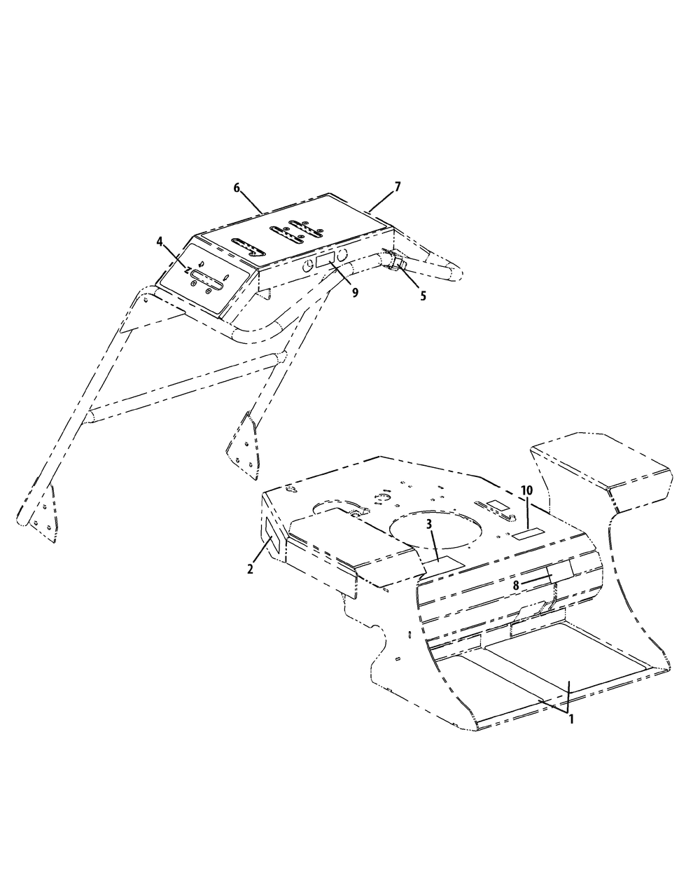 Decal Assembly Diagram and Parts List for 56A443TH (750-XP)(2009 & 2010) Cub Cadet Lawn Mower